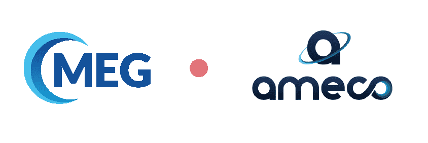 Logos de MEG et du Cabinet Ameco